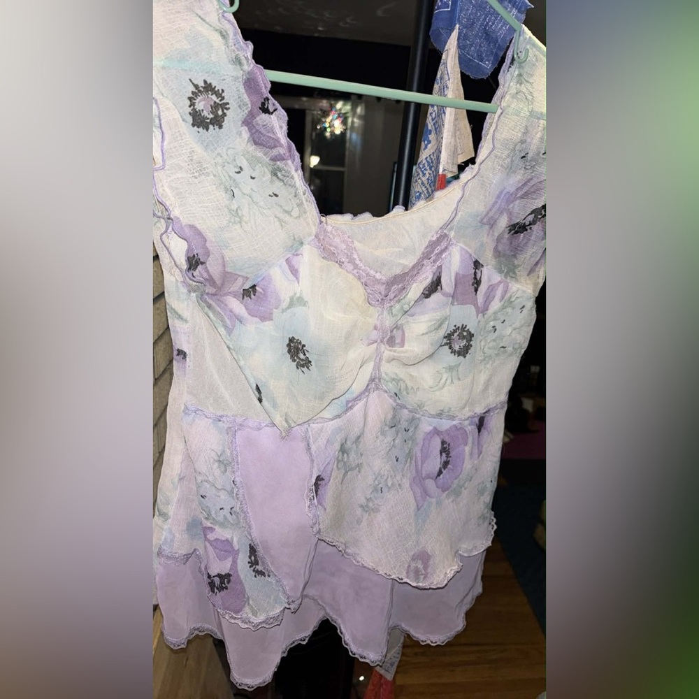 Floral Pastel Sleeveless Dress - Picture 3 of 9